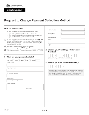 Child Support Payment Collection Method Change Request