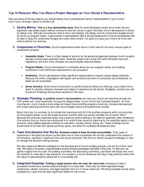 Fillable Online cityworksinc Top 10 Reasons Why You Want a Project