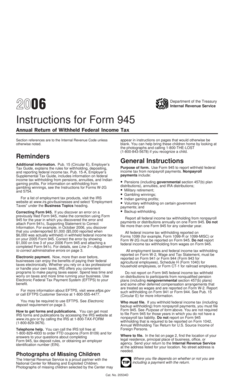 IRS Form 945 Instructions