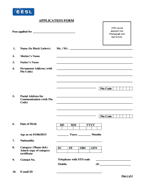 Job Application Form