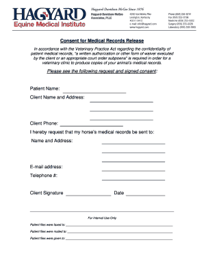 Consent for Medical Records Release