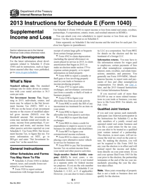 2013 Instructions for Schedule E (Form 1040)