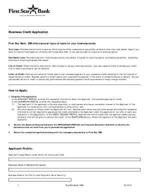 Business Credit Application