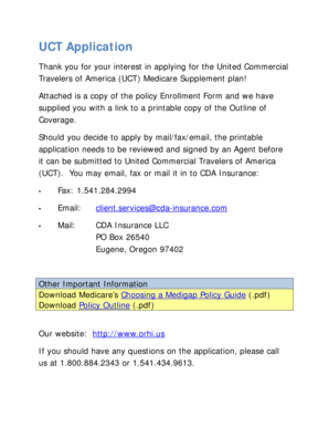 Medicare Supplement Insurance Application