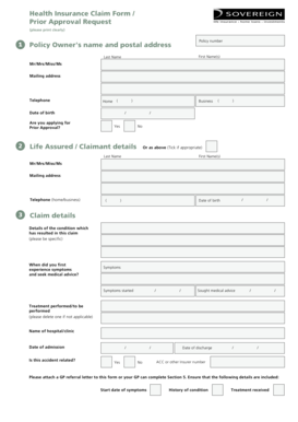 Health Insurance Claim Form