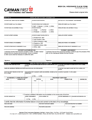 cayman first insurance forms