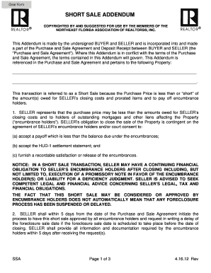 Short Sale Addendum