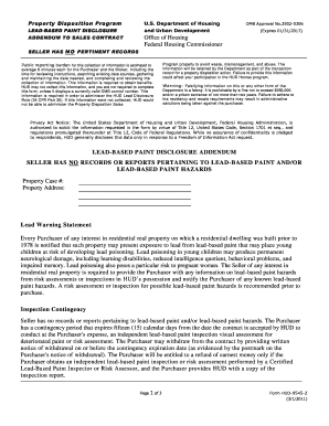 Lead-Based Paint Disclosure Addendum