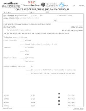 Contract of Purchase and Sale Addendum