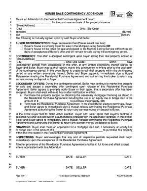 House Sale Contingency Addendum