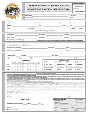 kansas youth soccer association form