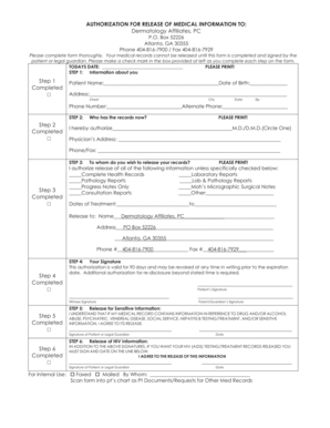 Authorization for Release of Medical Information