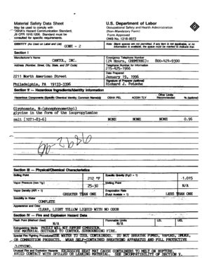 Material Safety Data Sheet