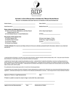 Medical Records Release Authorization