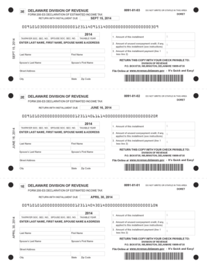 Delaware Form 200-ES Declaration of Estimated Income Tax