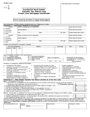 New York State Real Estate Transfer Tax Return