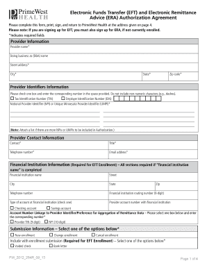 Electronic Funds Transfer Authorization Agreement