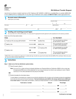 IRA Rollover/Transfer Request Form
