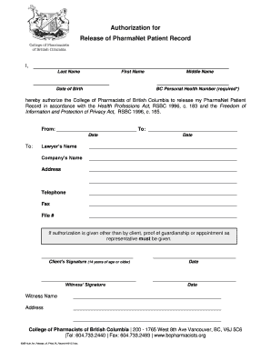 Pharmanet Authorization - Fill and Sign Printable Template Online