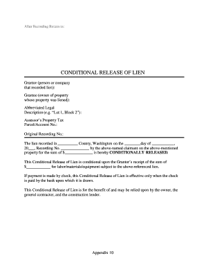 Conditional Release of Lien