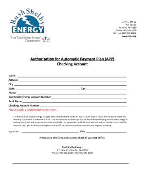 Authorization for Automatic Payment Plan