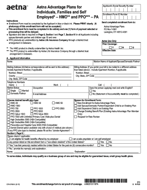 Aetna Advantage Plans Enrollment Form