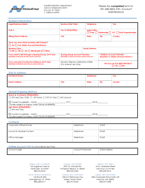 Nassau Lens Company Credit Application Form
