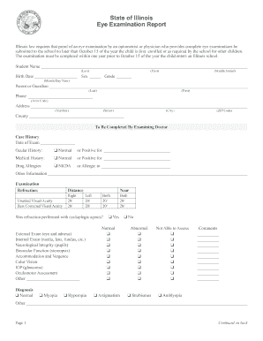 Eye Exam Report - cod