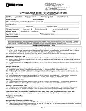 Cancellation and Refund Request Form