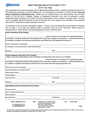 Agent Representative Authorization Form
