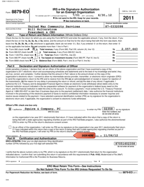 Form 8879-EO IRS e-file Signature Authorization