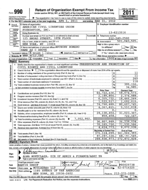 ACLU Form 990 (2011)