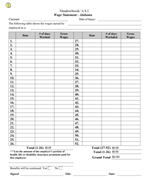 Alabama Wage Statement