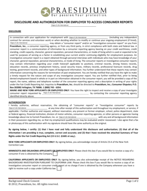 Background Check Consent Form