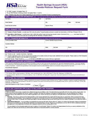 HSA Transfer/Rollover Request Form