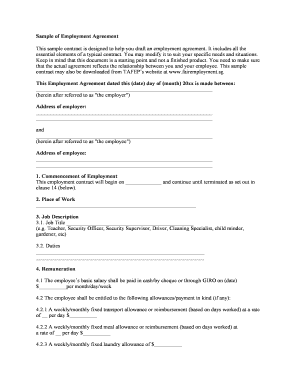 Sample Employment Agreement