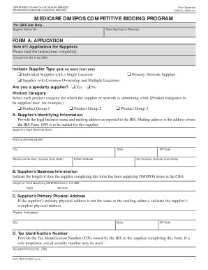 Medicare DMEPOS Competitive Bidding Program Application