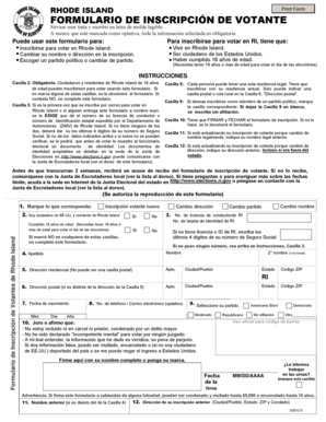 FORMULARIO DE INSCRIPCIÓN DE VOTANTE