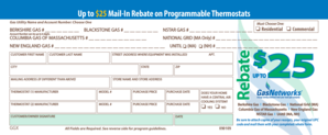 Programmable Thermostat Rebate Form