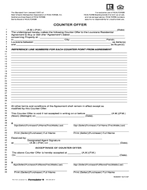 Louisiana Counter Offer Form