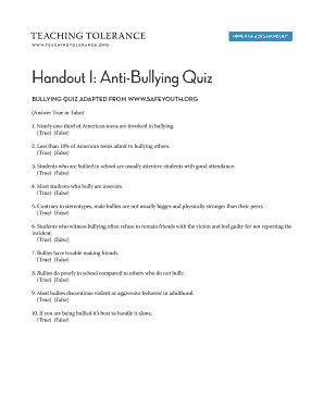 Anti-Bullying Quiz