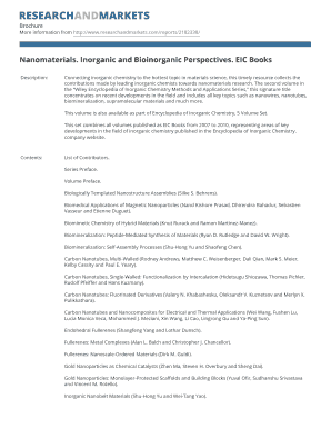 Nanomaterials Inorganic and Bioinorganic Perspectives