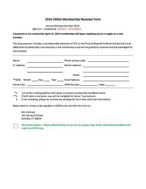 Thesis outline example pdf - 2014 CWGA Membership Renewal Form