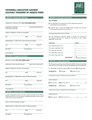 Coverdell Education Savings Account Transfer Form