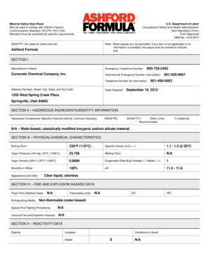 Material Safety Data Sheet