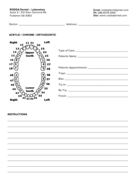 Dental Laboratory Form