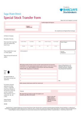 UK Stock Transfer Form