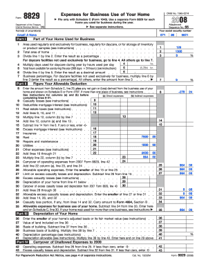 IRS Form 8829 Business Use of Home