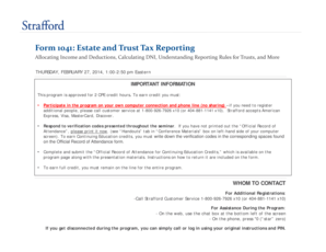 Form 1041 Estate and Trust Tax Reporting