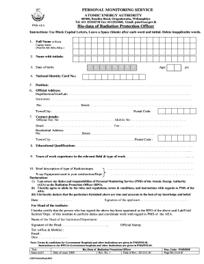 bio data application form